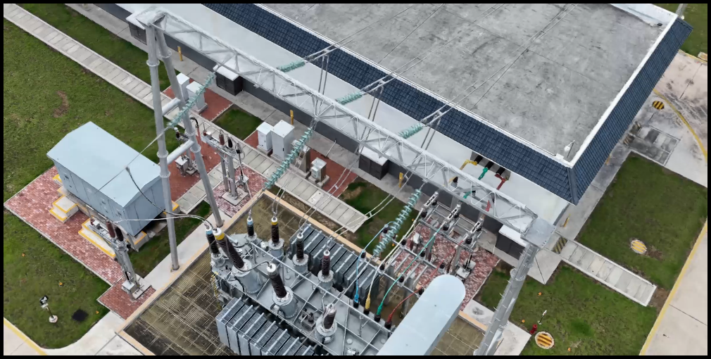 DJI Terra cloud modeling electricity scene